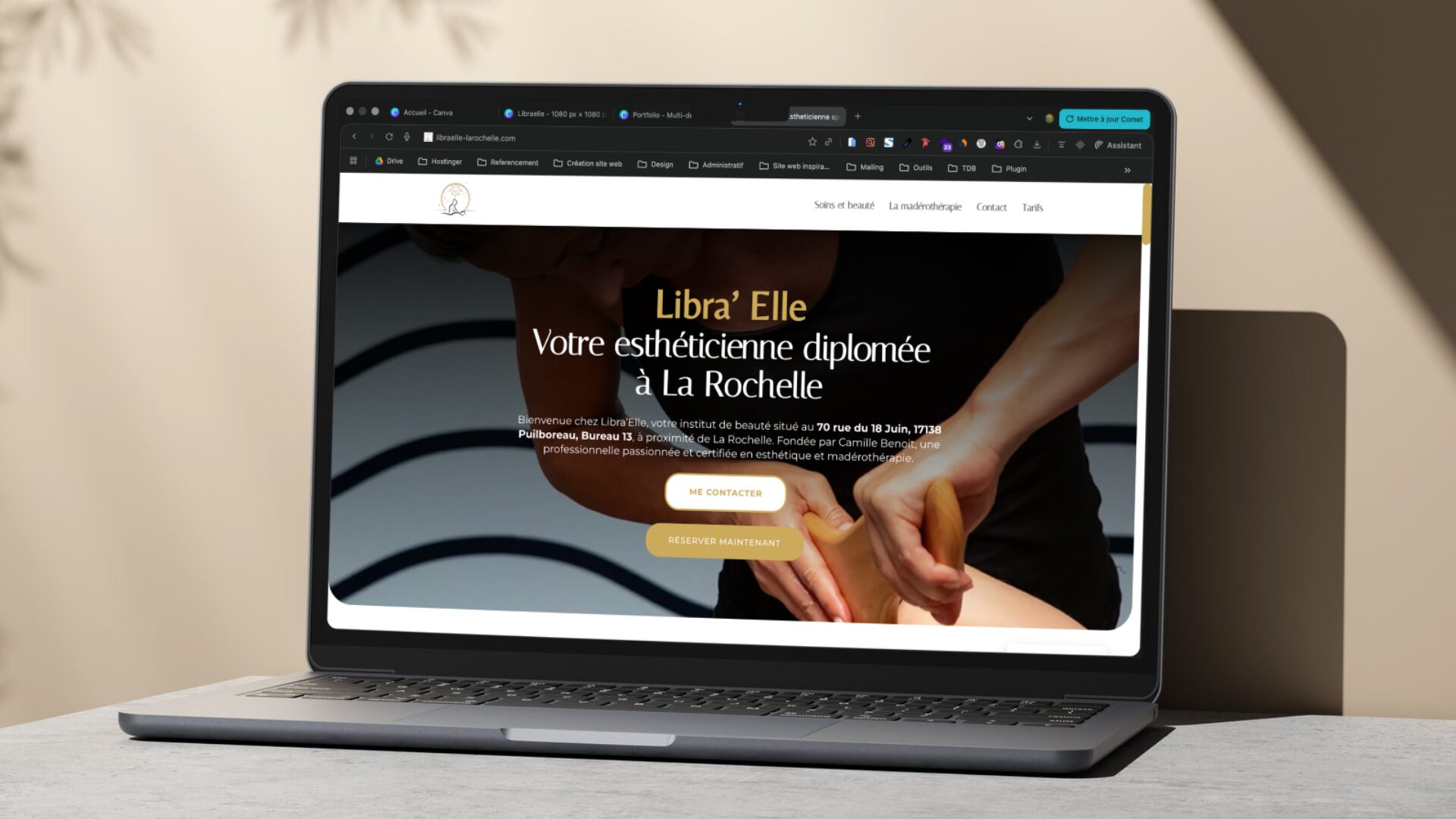 Version livrée du site Libra-Elle et exemple de campagne sociale locale