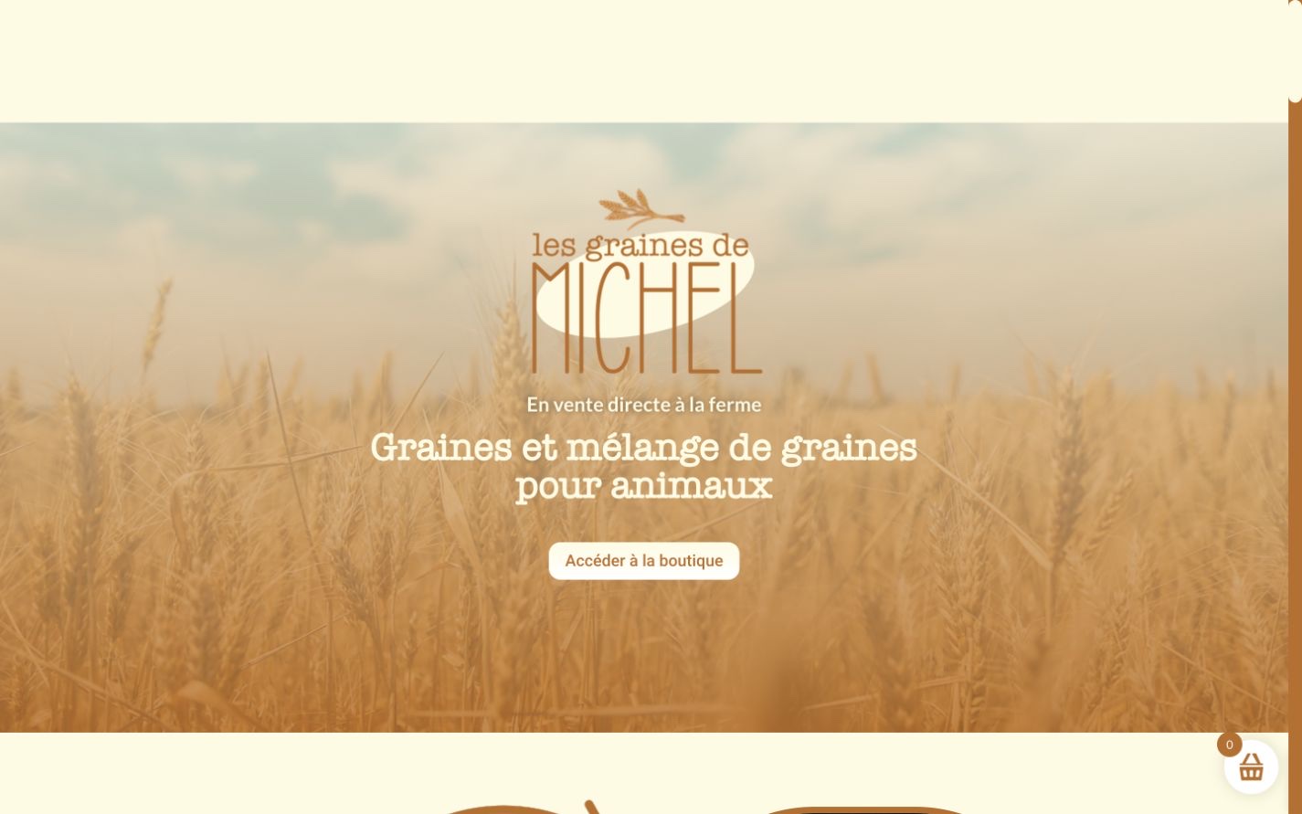 Page d’accueil Les Graines de Michel, producteur et détail des graines